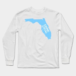 Florida Drink Local FL Blue Long Sleeve T-Shirt